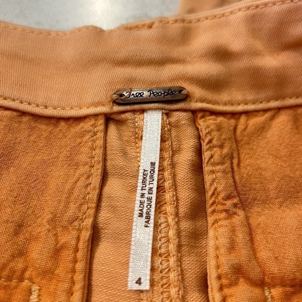 Free People Addy Chino Pants Size 4 Coral NWT - Picture 10 of 14